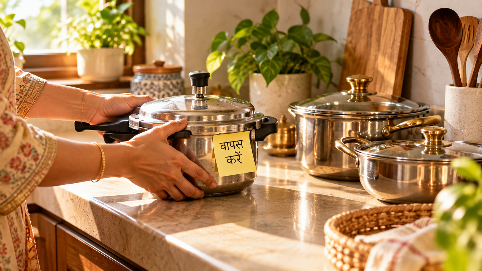 Returning borrowed pressure cooker as per Vastu guidance on borrowed items