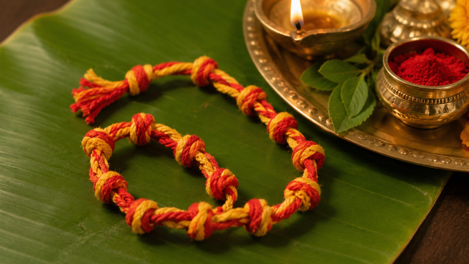 Anant Sutra with fourteen knots for Anant Chaturdashi Vishnu vrat