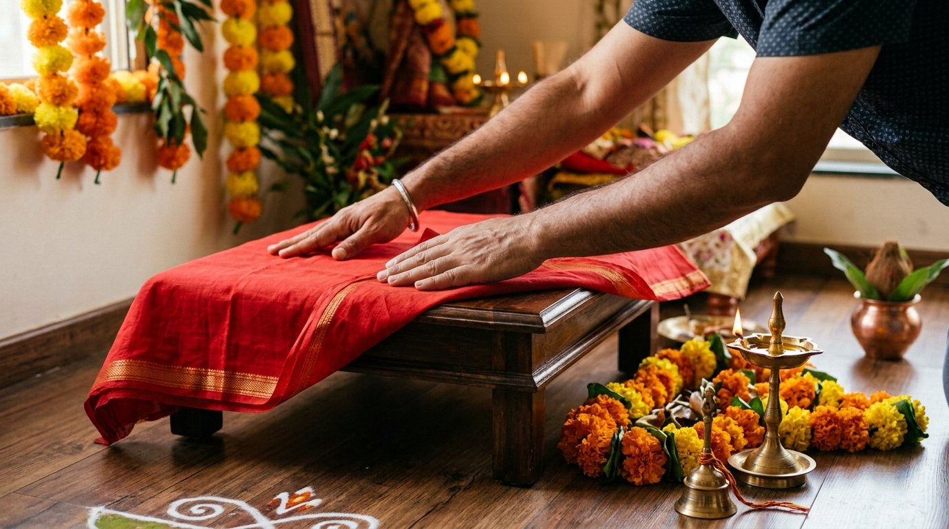 Setting up a stable raised mandap for Ganesh Chaturthi as per Vastu
