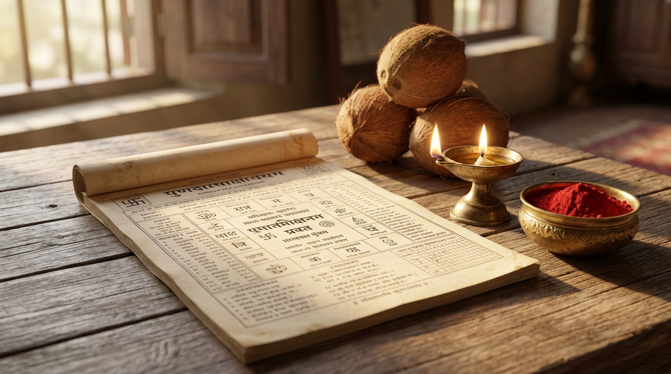 Hindu calendar for choosing Griha Pravesh muhurat as per Vastu
