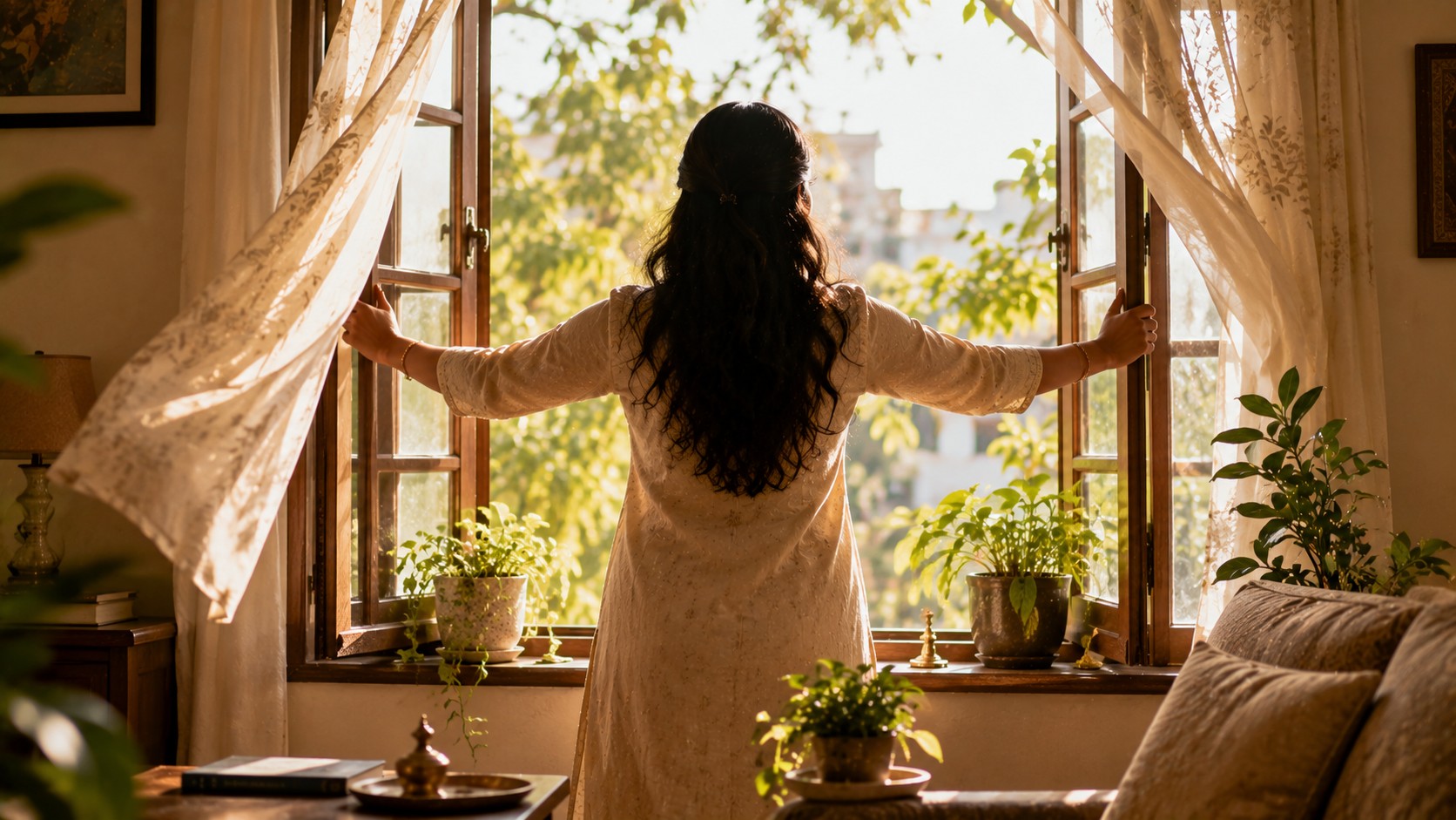 Opening windows to clear stagnant energy in Indian home per Vastu