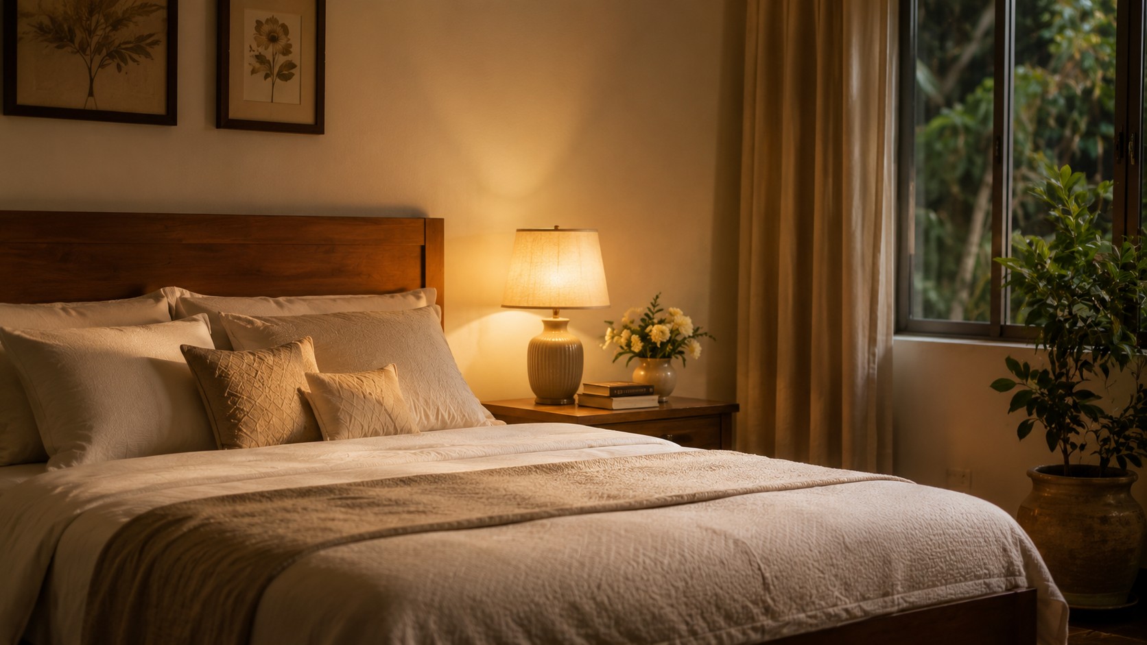 Calm Vastu bedroom setup to relieve frequent headaches and tension