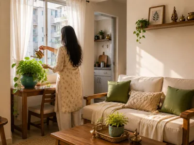 Cozy Vastu-aligned rental flat showing simple fixes for tenants