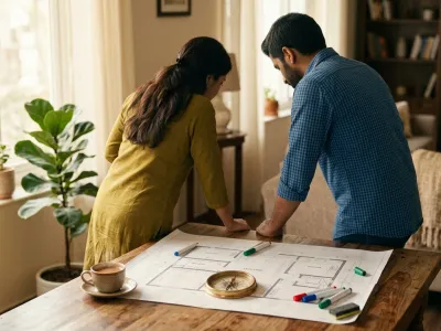 Couple planning room allocation with floor plan as per Vastu